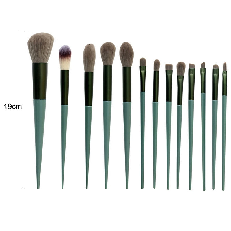 13pcs Makeup Brushes Set for Cosmetic Soft Beauty Powder Eyeshadow Foundation Blush Concealer Blending Makeup Brush Set