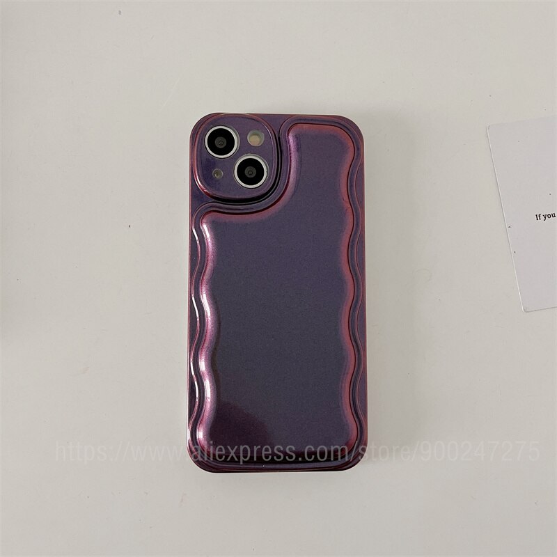 Luxury Phone Case Matte Laser Gradient Aurora For iPhone 14 13 Pro max 12 11 Promax XS XR Plus Rainbow Funda Cover Coque