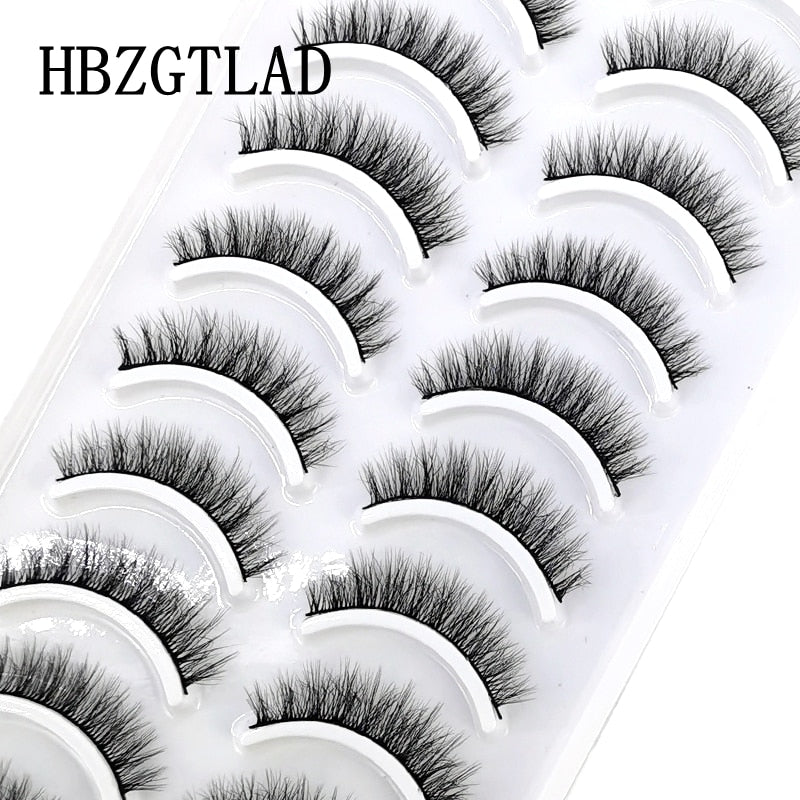 2/5/10 Pairs Natural False Eyelashes Fake Lashes Long 3D Mink Extension