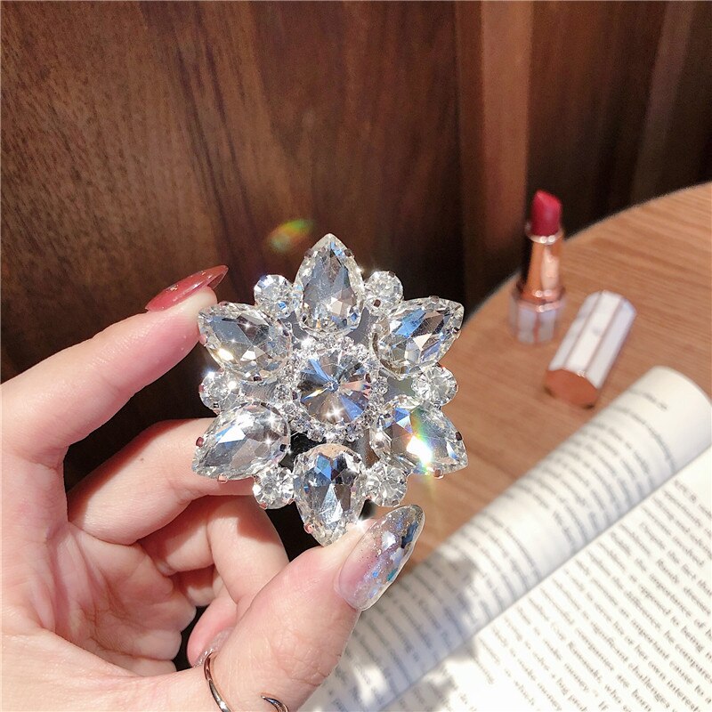 Luxurious Diamond Crystal Korea Grip Tok Stand For Cell Phone Holder Gem Noble Mobile Ring Support Universal Griptok Accessories