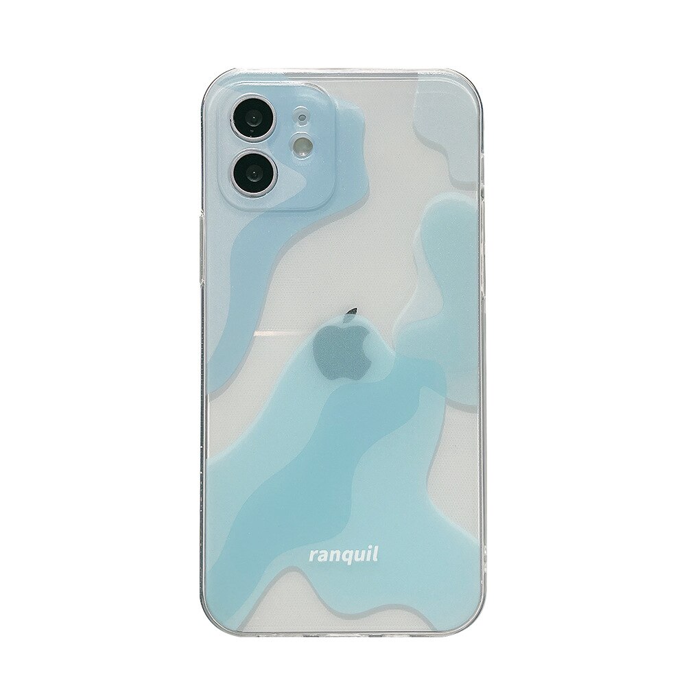 Retro ripple art Japanese Shockproof Phone Case For iPhone 14 13 12 11 Pro Xs Max Xr 7 8 14 Plus Lens Protection Case Cute Cover