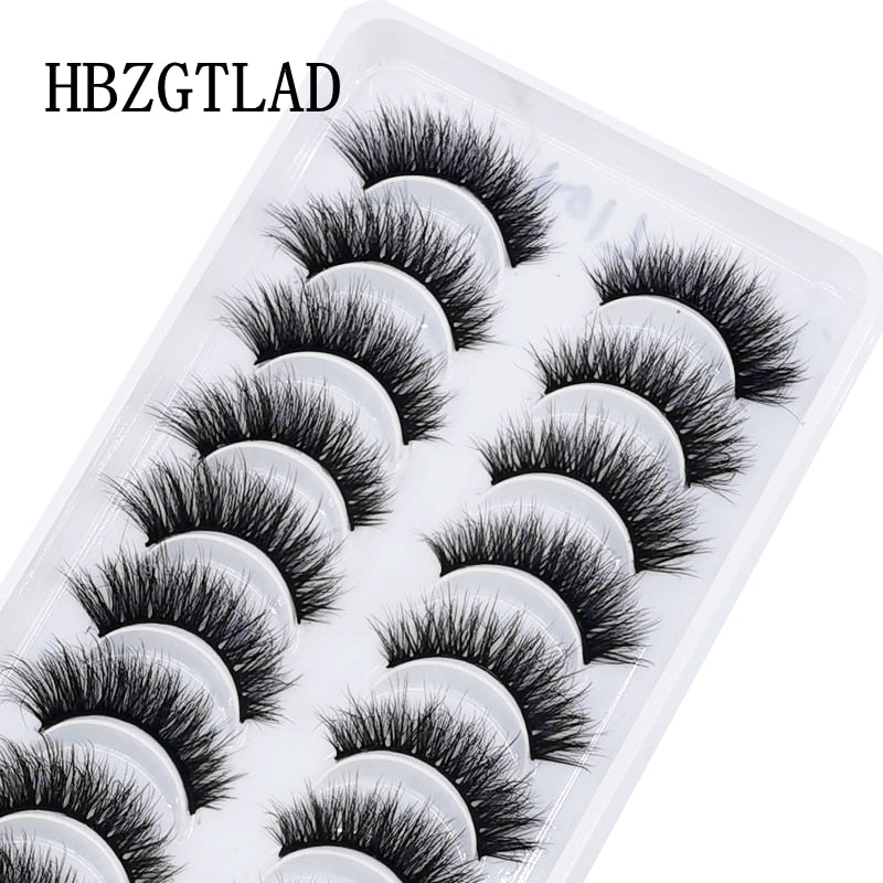 2/5/10 Pairs Natural False Eyelashes Fake Lashes Long 3D Mink Extension