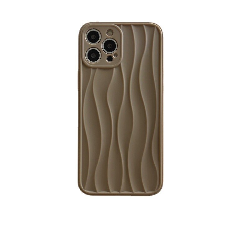 Retro Chocolate milk Coffee Water Ripple wave line art Phone case For iPhone 14 13 11 12 Pro Max 14 Plus case Cute simple Cover