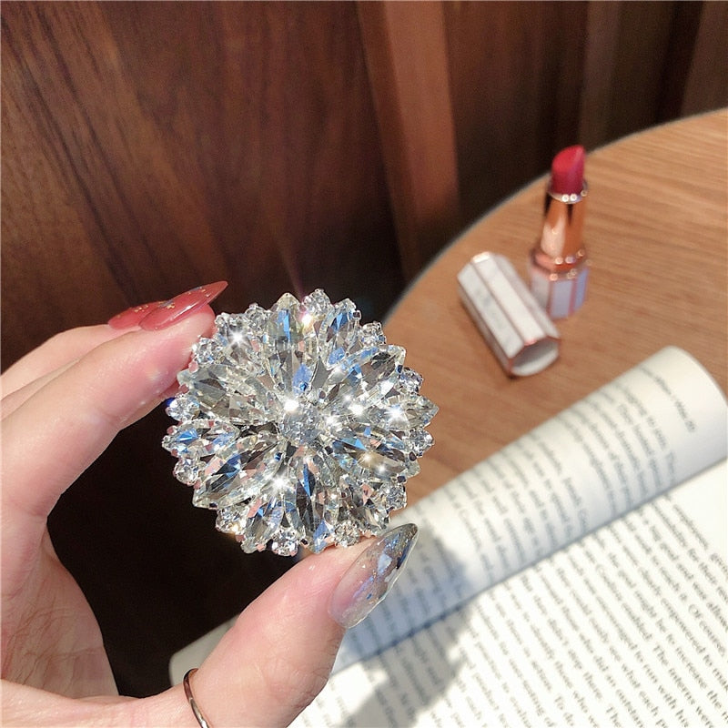 Luxurious Diamond Crystal Korea Grip Tok Stand For Cell Phone Holder Gem Noble Mobile Ring Support Universal Griptok Accessories