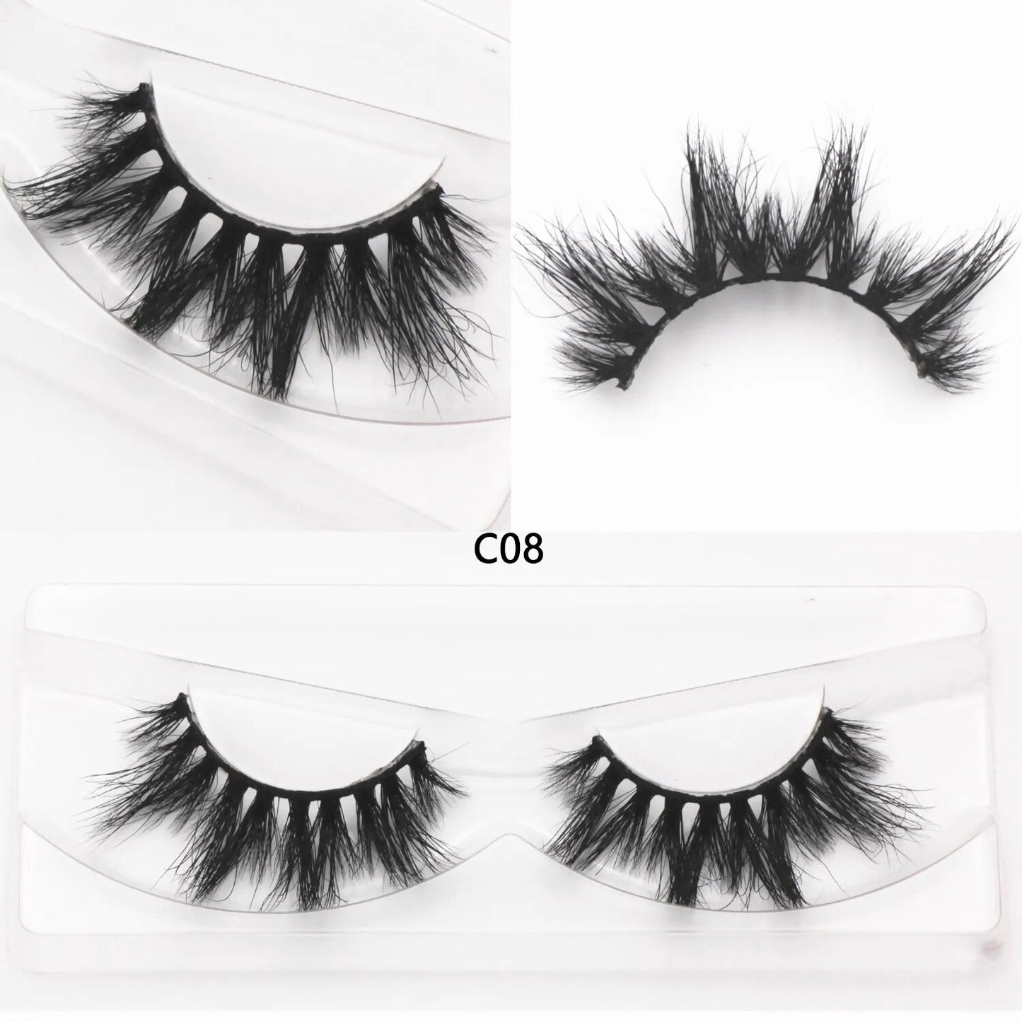 3D Mink Cat Eye Lashes Mink False Eyelash Handmade Wispy Volume Cateye Lashes Fox Eye Lashes Full Strip Lashes Makeup Fake Lash