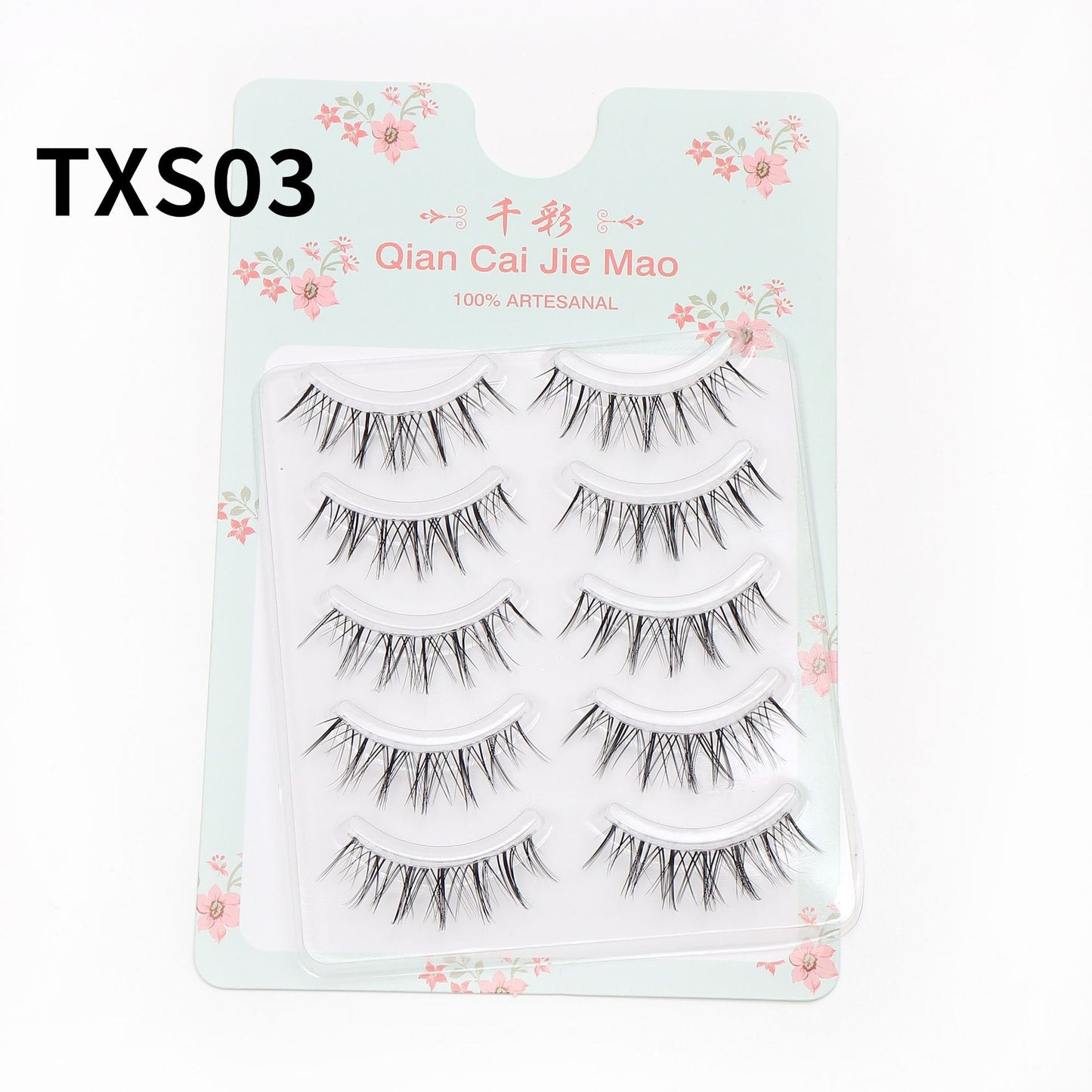 3pairs Mink Eyelashes Invisible Band Lash Extension Natural False Eyelashes Cross Cluster Fairy 3D Faux