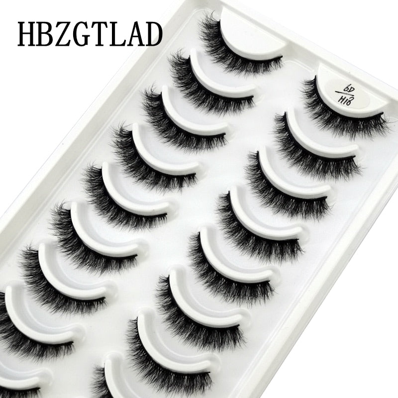 2/5/10 Pairs Natural False Eyelashes Fake Lashes Long 3D Mink Extension