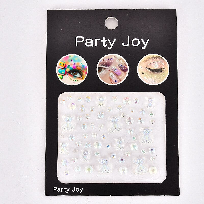 Glitter Diamond Makeup Eyeliner Eyeshadow Rhinestone Face Jewelry Stickers Eyes Stage Party Face Makeup Crystal Tattoo Stickers