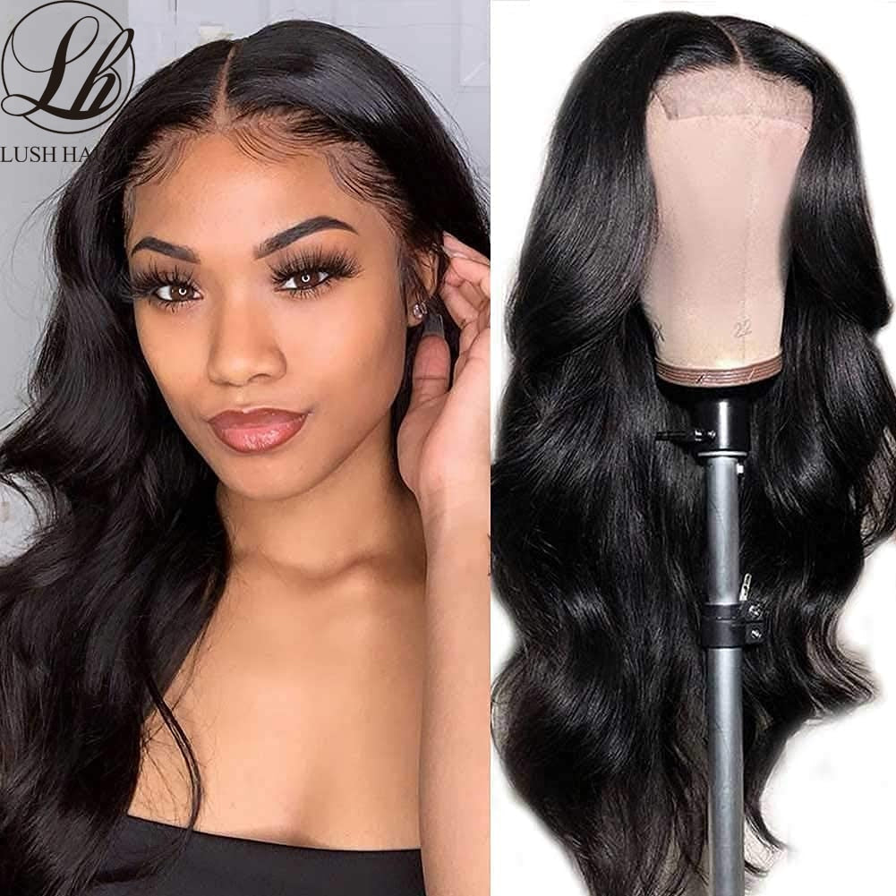 Body Wave Chocolate Brown 13X4 Lace Front Wigs 180% Density Colored Synthetic Dark Brown Lace Front Wig For Black Women