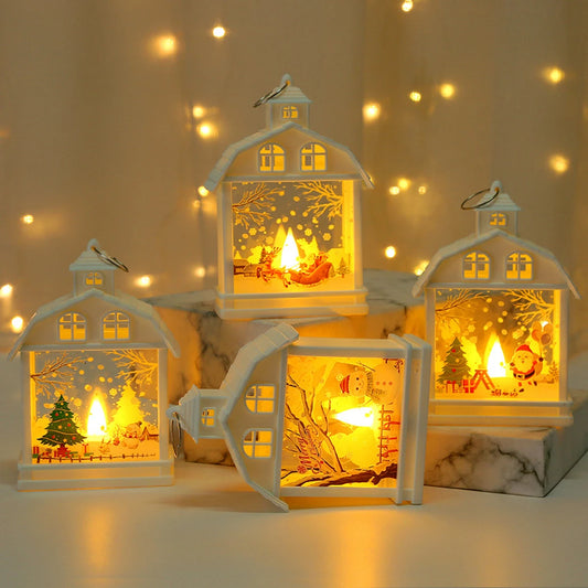 9 styles Christmas Lantern Light Merry Christmas Decorations For Home Navidad Christmas Tree Ornaments Xmas Gifts New Year