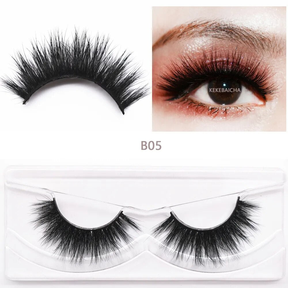 3D Mink Cat Eye Lashes Mink False Eyelash Handmade Wispy Volume Cateye Lashes Fox Eye Lashes Full Strip Lashes Makeup Fake Lash