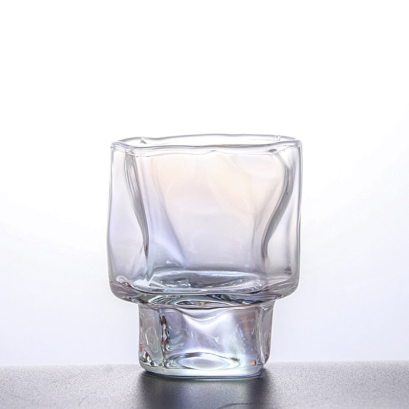 Japanese Irregular Art Whisky Glasses 70ml Shot Glass Frosted Color Crystal Dassai Sake Cups Rhum Beer Liquor Small Wine Tumbler