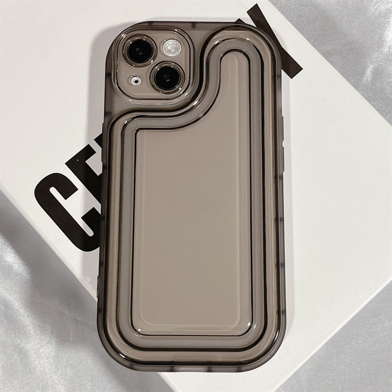 Simple And Transparent Airbag Materials Phone Case For iphone14 13 12 11ProMax X XR XSMAX 78Plus TPU Fall Prevention Case Cover