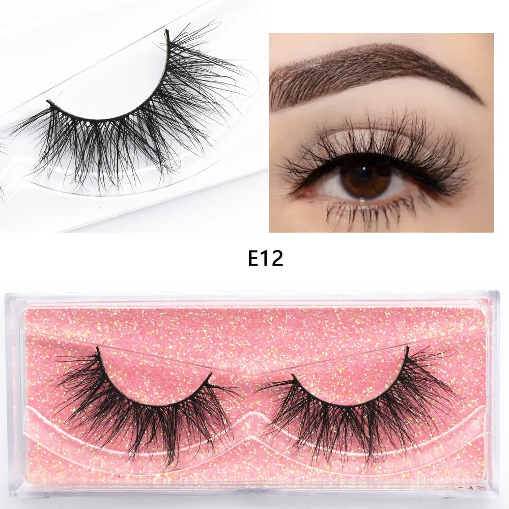 3D Mink Cat Eye Lashes Mink False Eyelash Handmade Wispy Volume Cateye Lashes Fox Eye Lashes Full Strip Lashes Makeup Fake Lash