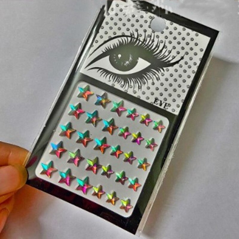 Glitter Diamond Makeup Eyeliner Eyeshadow Rhinestone Face Jewelry Stickers Eyes Stage Party Face Makeup Crystal Tattoo Stickers