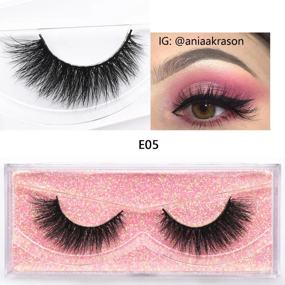 3D Mink Cat Eye Lashes Mink False Eyelash Handmade Wispy Volume Cateye Lashes Fox Eye Lashes Full Strip Lashes Makeup Fake Lash