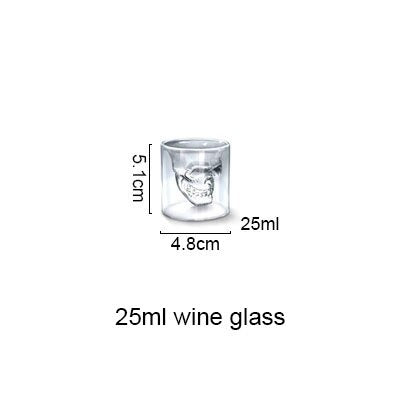 4 Sizes Skull Cup Shot Glass Transparent Cup Crystal Skull Head Glass Cup for Whiskey Wine Vodka Bar Club Beer