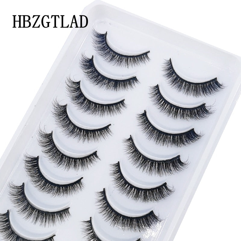 2/5/10 Pairs Natural False Eyelashes Fake Lashes Long 3D Mink Extension