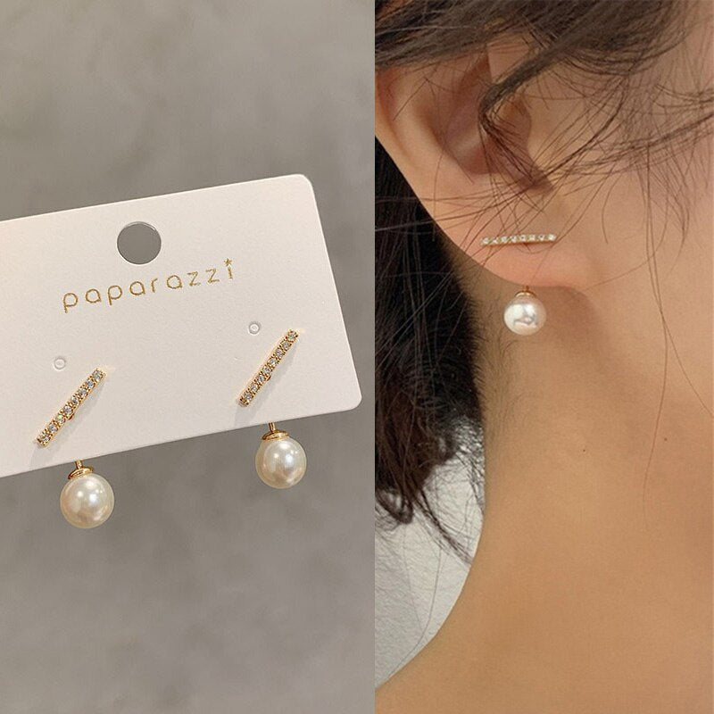 Gold Color Geometric Stud Earrings for Women Korean Fashion Women Earings Party Classic Jewelry