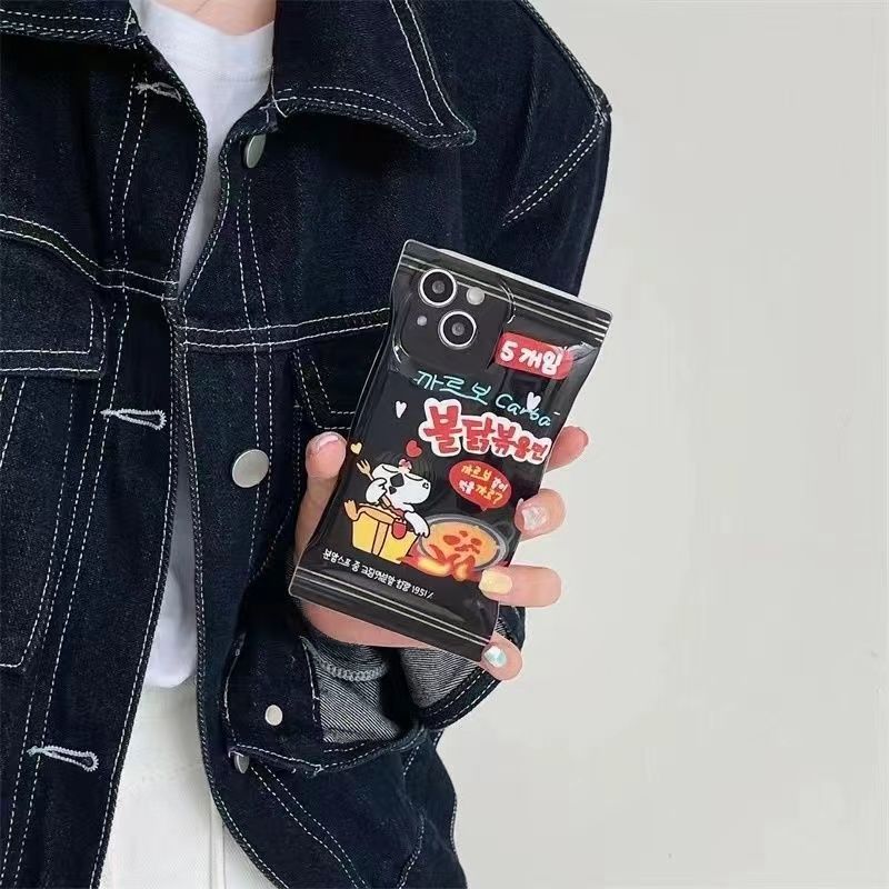 Korean Turkey Noodles Phone Case For iPhone 14 13 12 11 Pro XS MAX XR 7 8 Plus SE Silicone Cover Cases