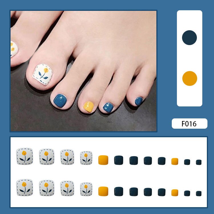 24pcs detachable fake toe nails Shiny fragment Jade foot nail stickers full cover white toe nail tips short press on toe nails