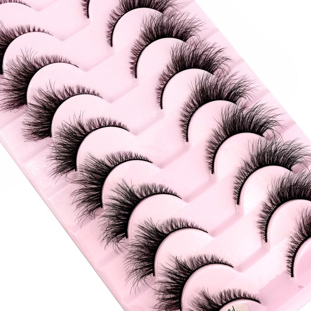 2/5/10 Pairs Natural False Eyelashes Fake Lashes Long 3D Mink Extension