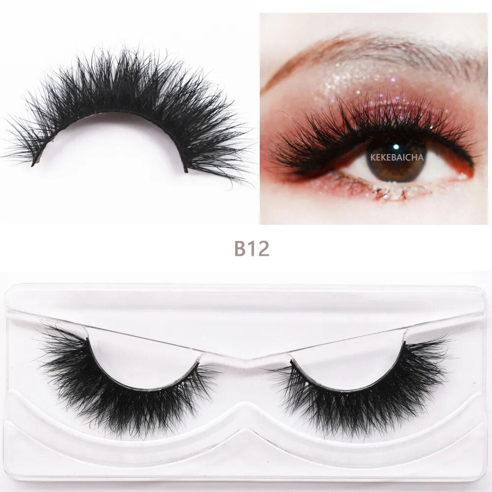 3D Mink Cat Eye Lashes Mink False Eyelash Handmade Wispy Volume Cateye Lashes Fox Eye Lashes Full Strip Lashes Makeup Fake Lash