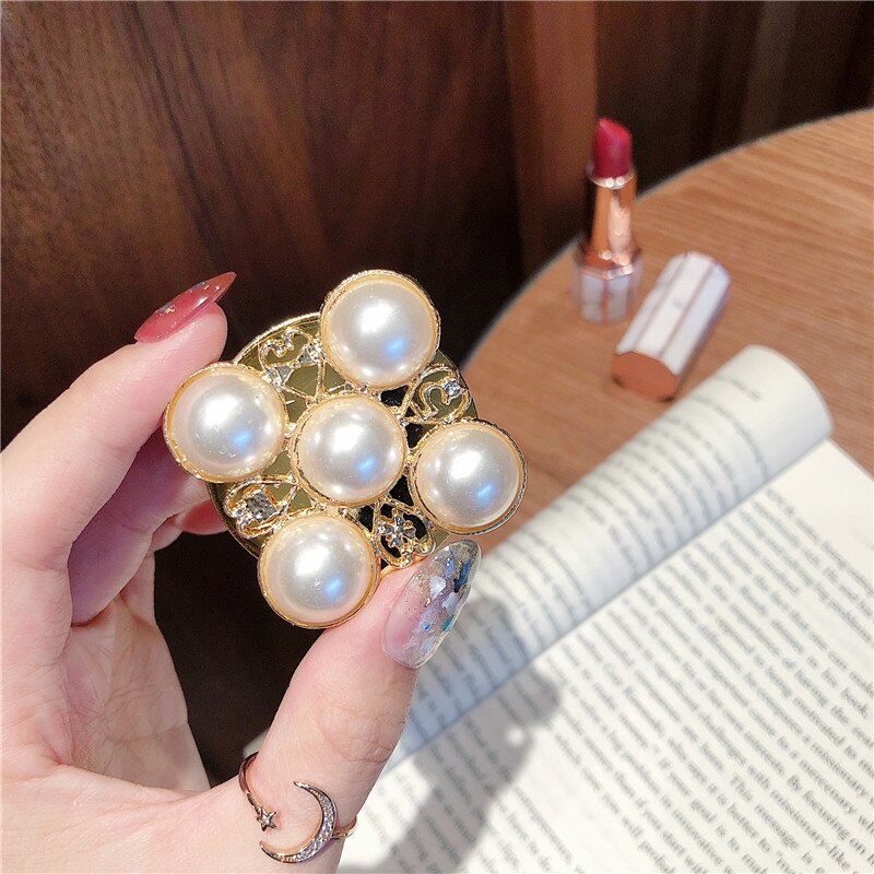 Luxurious Diamond Crystal Korea Grip Tok Stand For Cell Phone Holder Gem Noble Mobile Ring Support Universal Griptok Accessories