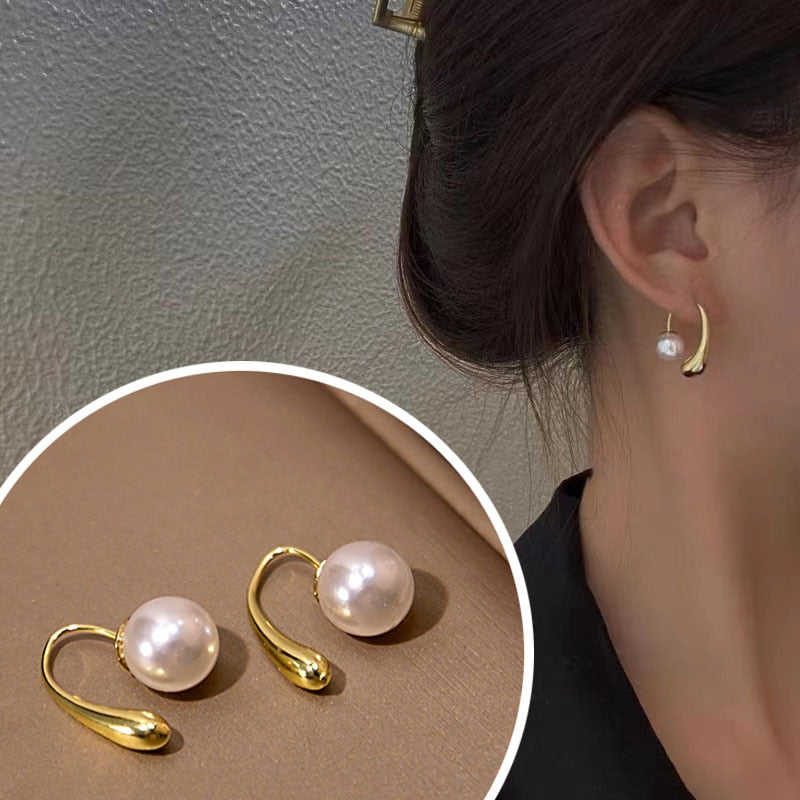 Gold Color Geometric Stud Earrings for Women Korean Fashion Women Earings Party Classic Jewelry