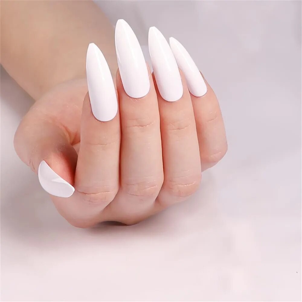 24pcs Detachable Heart False Nails Almond Oval Wearable Fake Nails Full Cover Nail Tip Acrylic Nail Art Tool Press on Nails