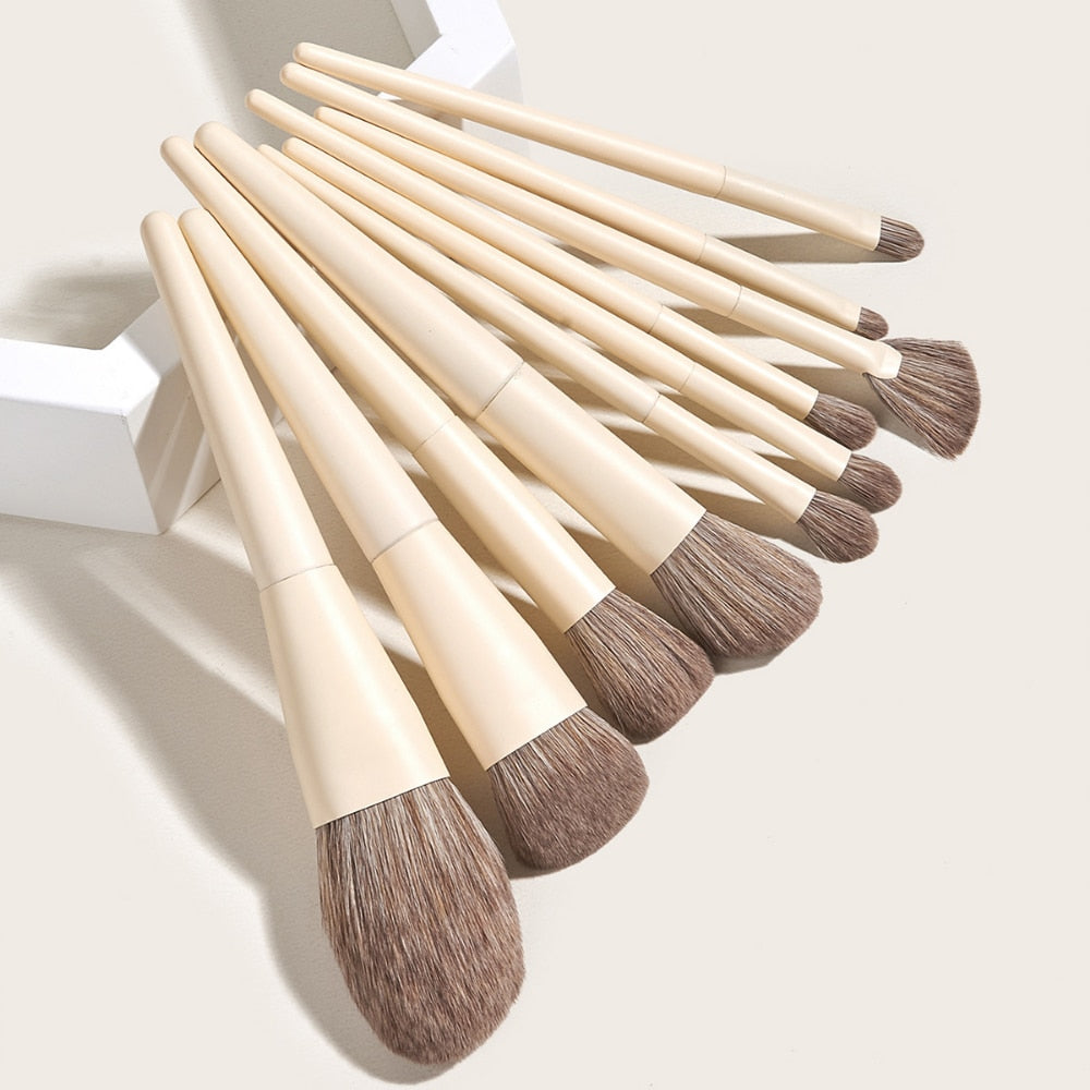 8-13Pcs Soft Fluffy Makeup Brushes Set Eye Shadow Foundation Brush Powder Blush Blending Women Cosmetic Brush Beauty MakeUp Tool