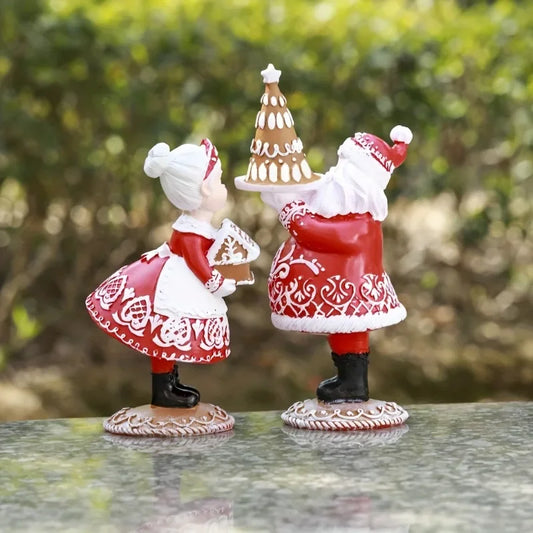 1pc Christmas Couples Sets Resin Ornaments Christmas Gifts Resin Ornaments Crafts Decoration