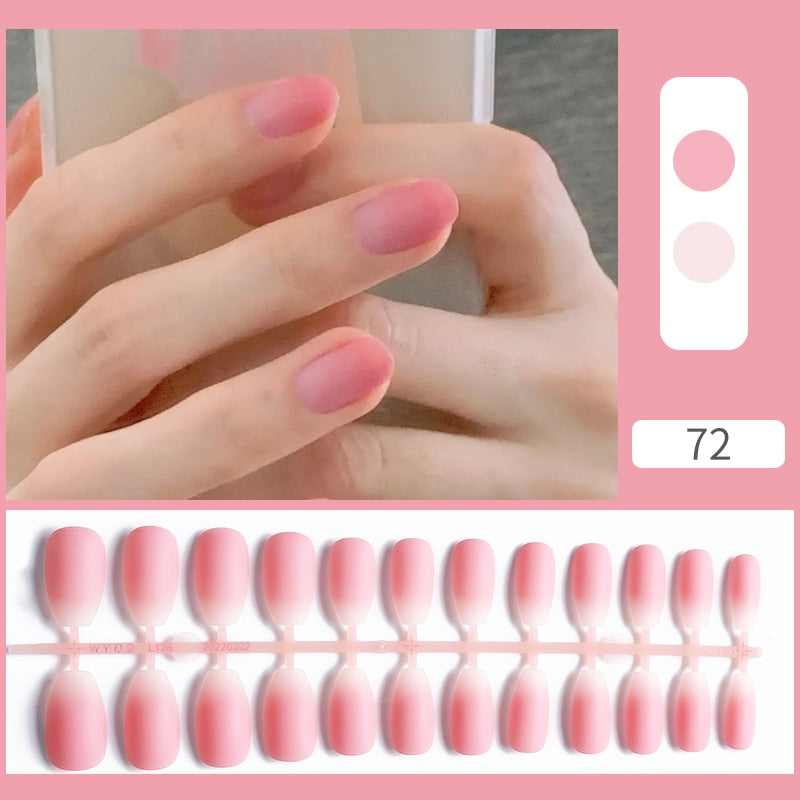 Matte False Nail Tips Solid Color Matte Super Long Coffin False Nail Ballet Press on Nails Tips