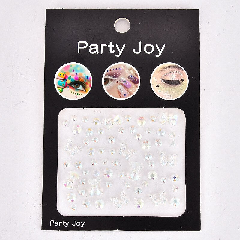 Glitter Diamond Makeup Eyeliner Eyeshadow Rhinestone Face Jewelry Stickers Eyes Stage Party Face Makeup Crystal Tattoo Stickers