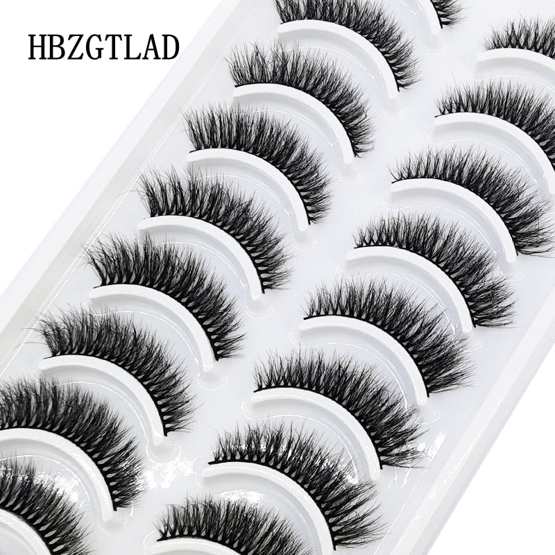 2/5/10 Pairs Natural False Eyelashes Fake Lashes Long 3D Mink Extension