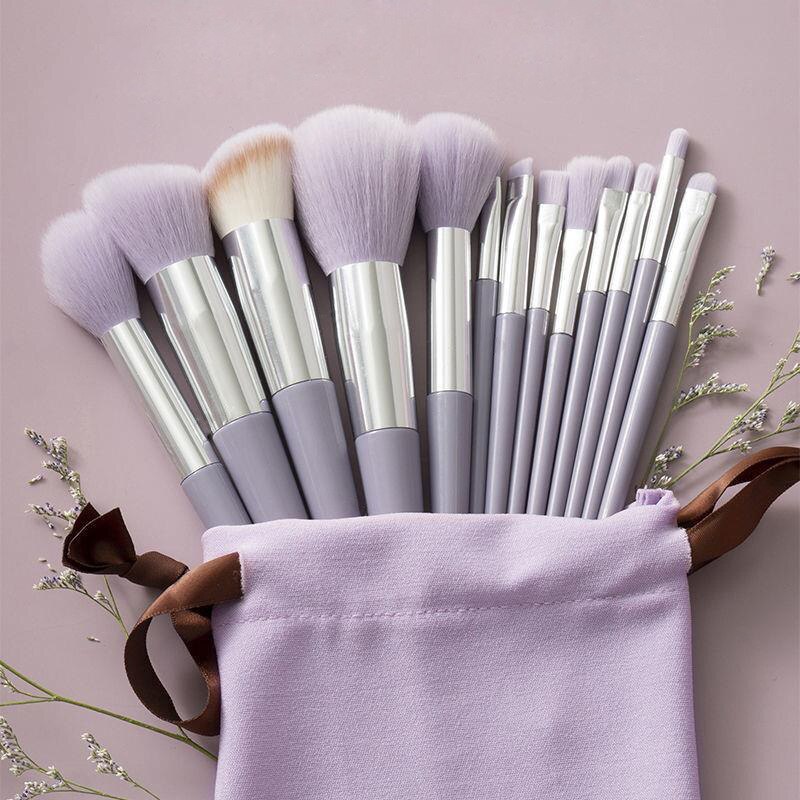 13pcs Makeup Brushes Set for Cosmetic Soft Beauty Powder Eyeshadow Foundation Blush Concealer Blending Makeup Brush Set