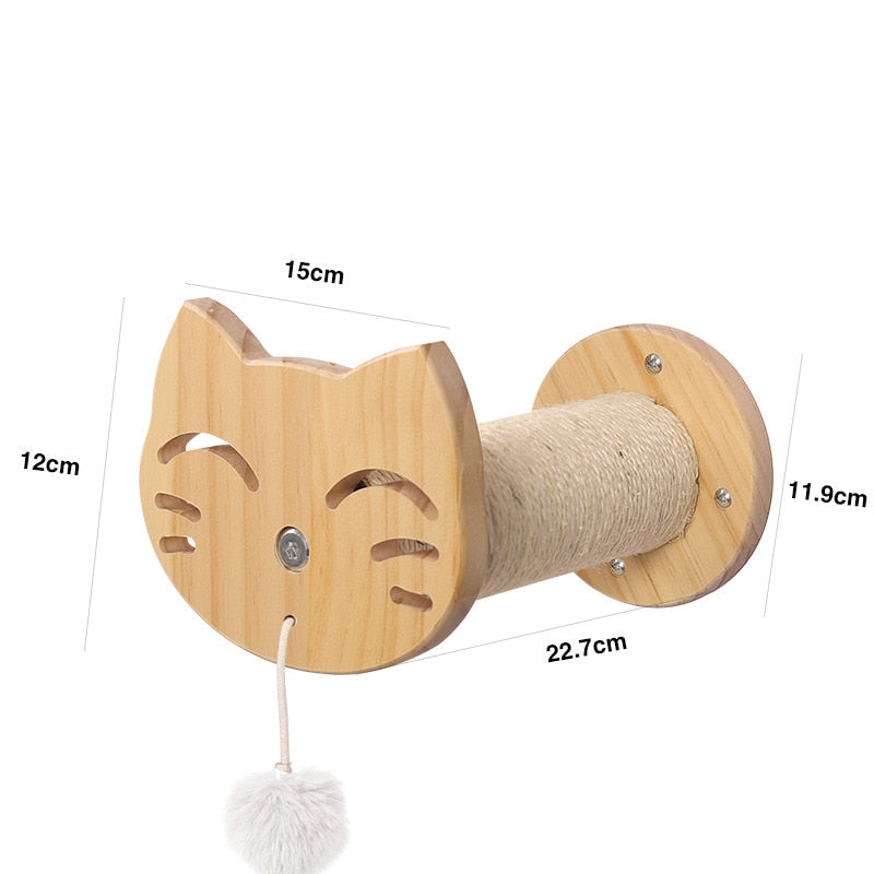 Wall Mounted Cat Climbing Frame DIY Pine Solid Wood Cat Hanging Bed Jumping Platform Cat Scratching Climbing Post Pet Furniture