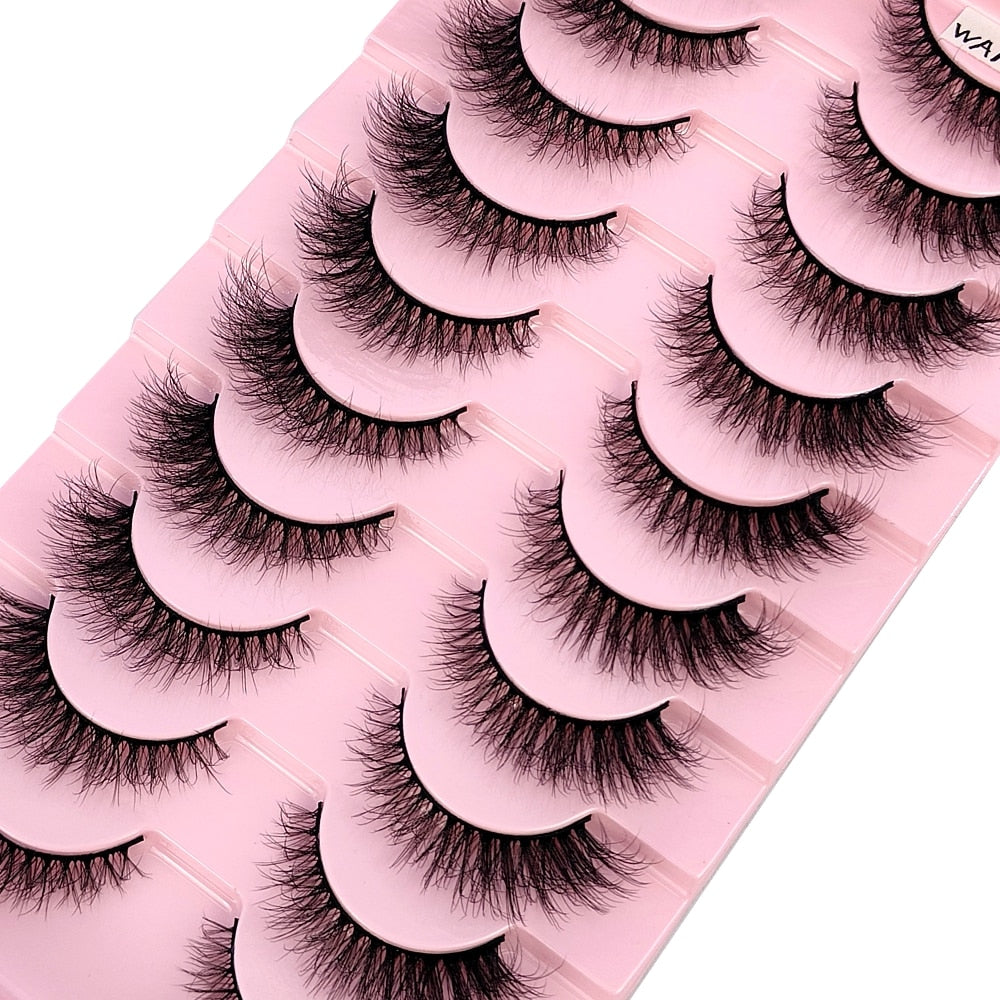 2/5/10 Pairs Natural False Eyelashes Fake Lashes Long 3D Mink Extension