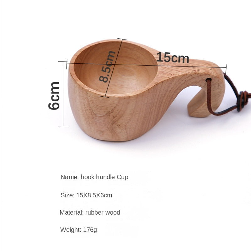 Chinese Portable Wood Coffee Mug Rubber Wooden Tea Milk Cups Water Drinking Mugs Drinkware Handmade Juice Lemon Teacup