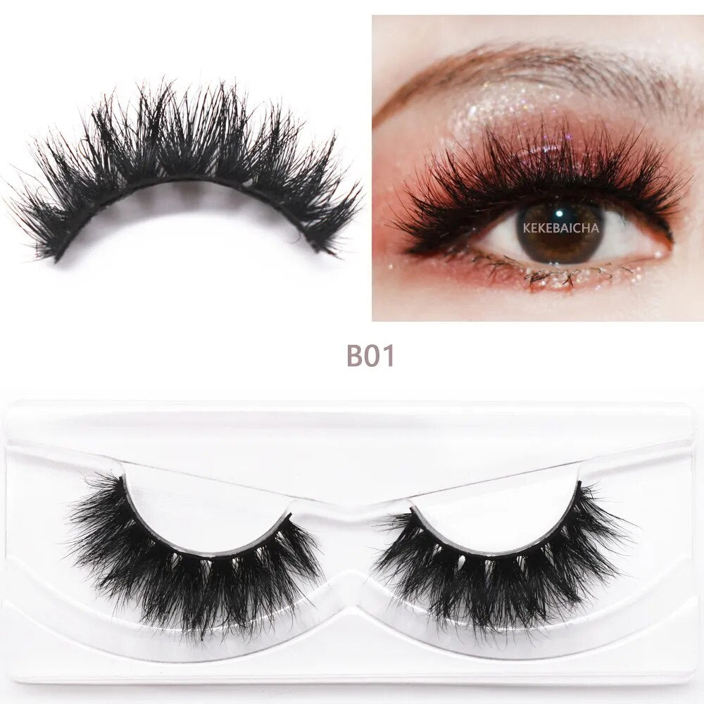 3D Mink Cat Eye Lashes Mink False Eyelash Handmade Wispy Volume Cateye Lashes Fox Eye Lashes Full Strip Lashes Makeup Fake Lash