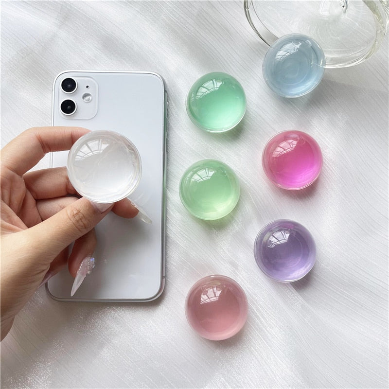 Transparent Ball Foldable Stretch Grip Tok Phone Holder Socket Finger Ring Talk Support Griptok Universal Holder