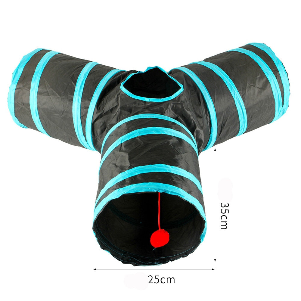 Cats Tunnel Foldable Pet Cat Toys Kitty Pet Training Interactive Fun Toy Tunnel Bored For Puppy Kitten Rabbit Play Tunnel Tube