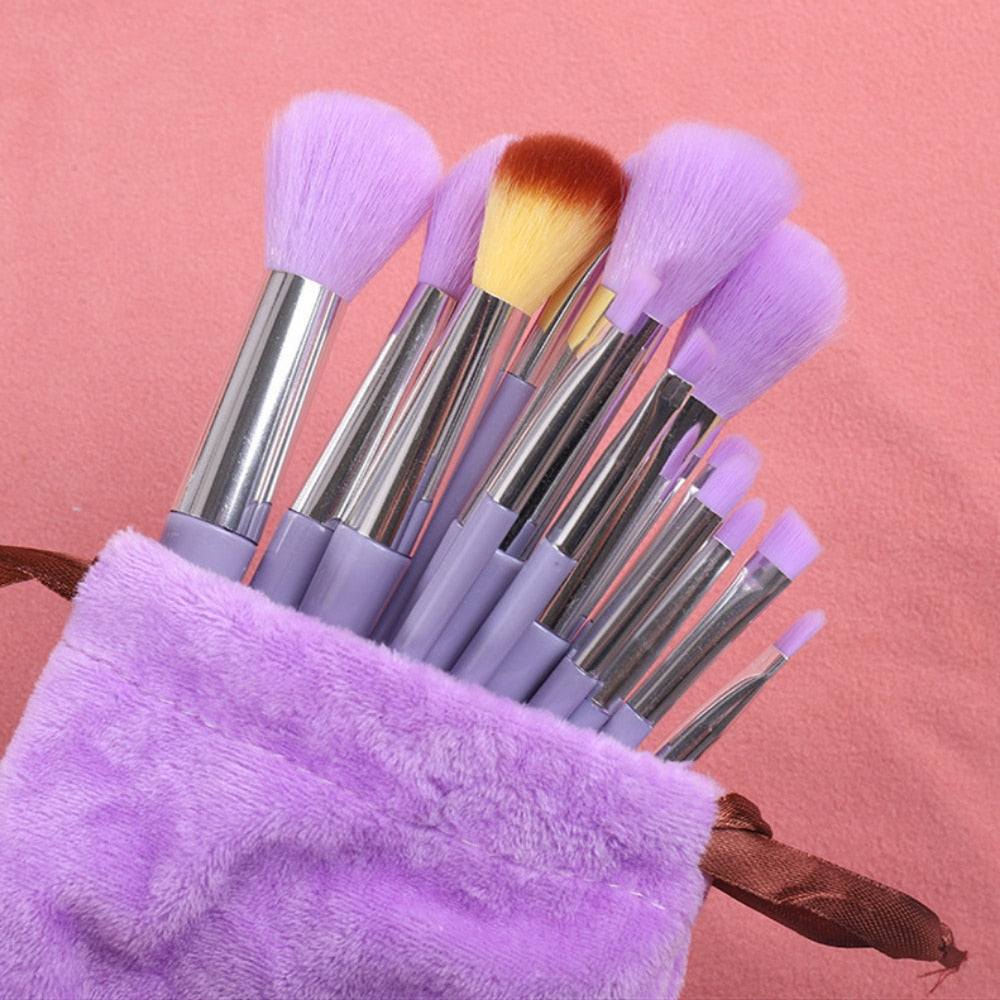 8-13Pcs Soft Fluffy Makeup Brushes Set Eye Shadow Foundation Brush Powder Blush Blending Women Cosmetic Brush Beauty MakeUp Tool