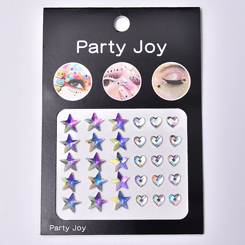 Glitter Diamond Makeup Eyeliner Eyeshadow Rhinestone Face Jewelry Stickers Eyes Stage Party Face Makeup Crystal Tattoo Stickers