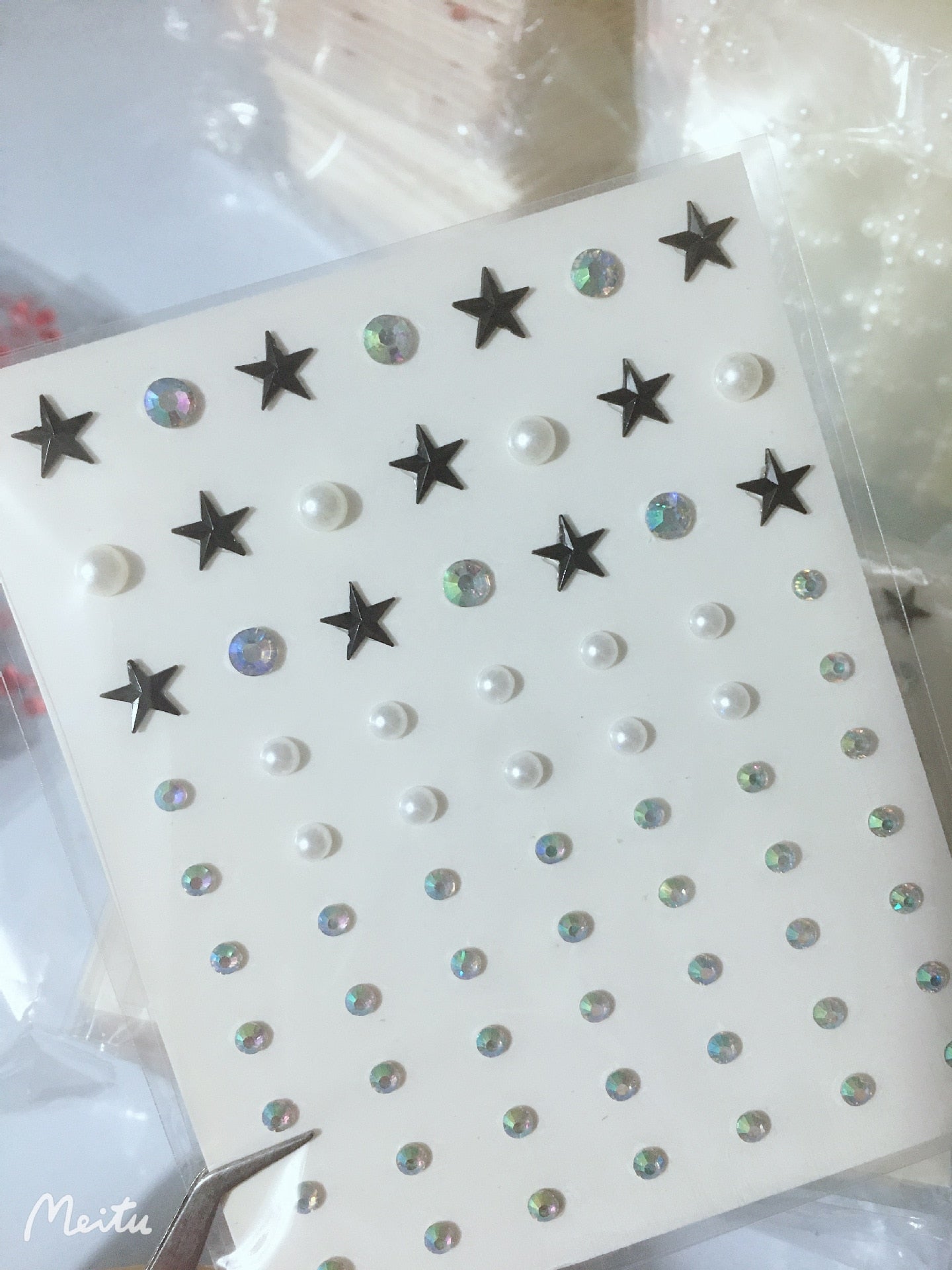 1 Pcs Disposable Tattoo Stickers Face Jewelry Color Crystal Diamond DIY Eyes Face Body Waterproof Makeup Decorations Rhinestones