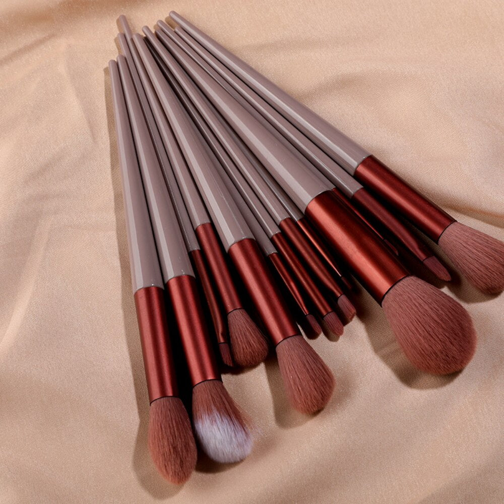 8-13Pcs Soft Fluffy Makeup Brushes Set Eye Shadow Foundation Brush Powder Blush Blending Women Cosmetic Brush Beauty MakeUp Tool