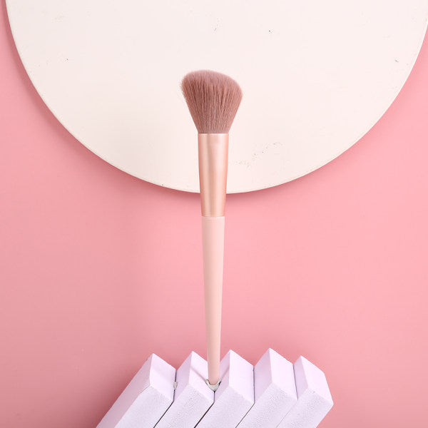 Fairy Pink Copy Wool Blush Brush (Wood Handle AluminumNylon) 