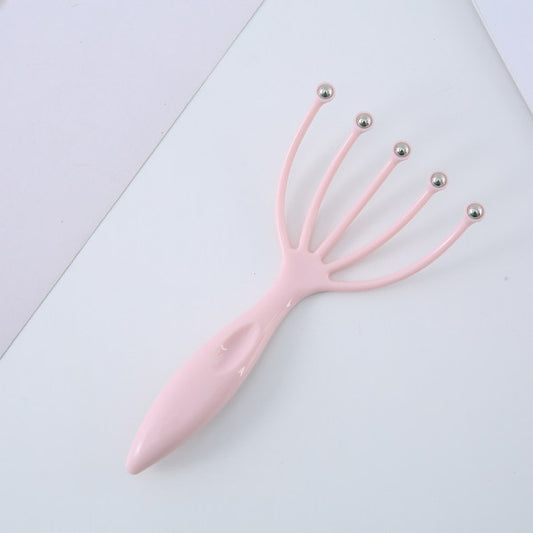 Steel ball+PP Pink High Quality and Comfortable Head Massager