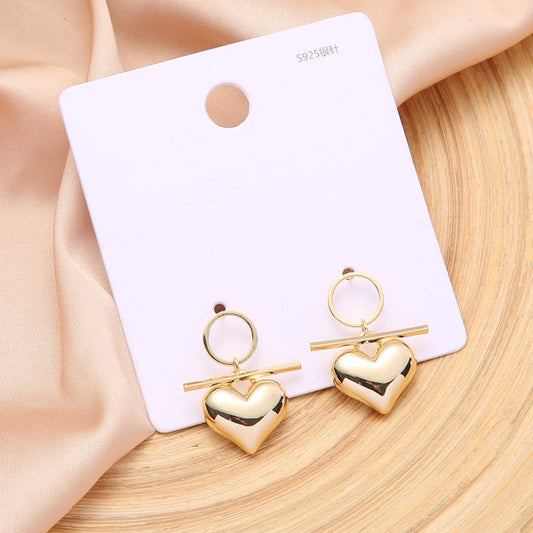 Heart Hang Decoration Earring