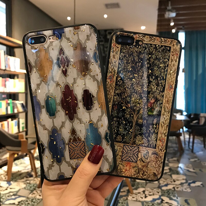 Glitter Gold Marble Case For iPhone 12 11Pro X XS Max XR Soft TPU Granite Geometry Cover For iPhone 7 8 6s Plus Cover Phone Case